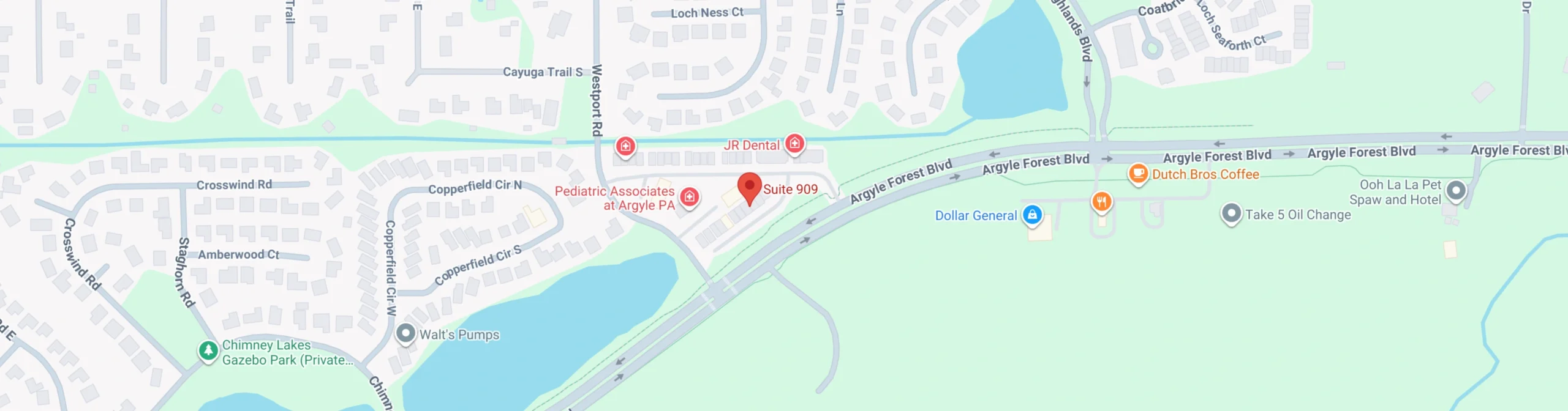 Map of Jacksonville showing Liberty Law's location